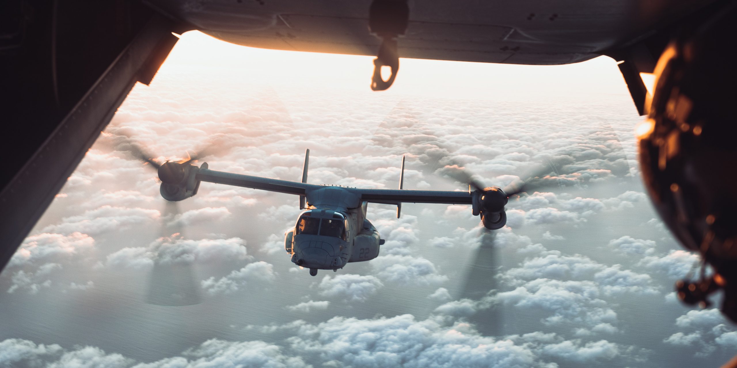 An image of the MV-22 Tiltrotor Aircraft